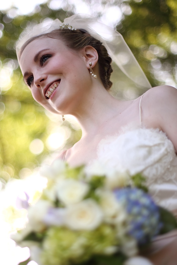 Laura with flowers